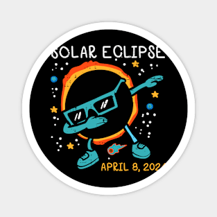 Total Solar Eclipse April 8 2024 Retro Groovy Women Kids Men Magnet